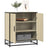 Sideboard 68X35X76 Cm Engineered Wood And Metal
