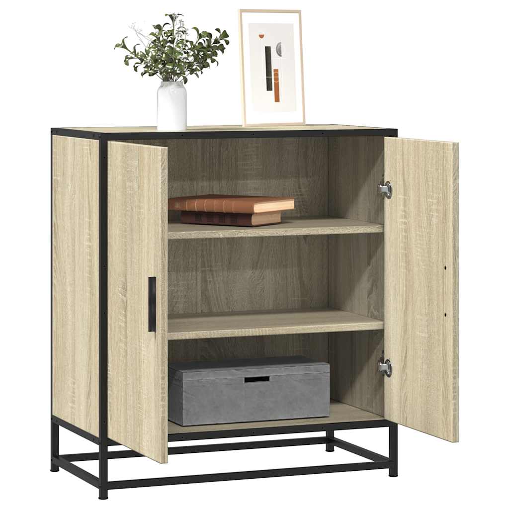 Sideboard 68X35X76 Cm Engineered Wood And Metal