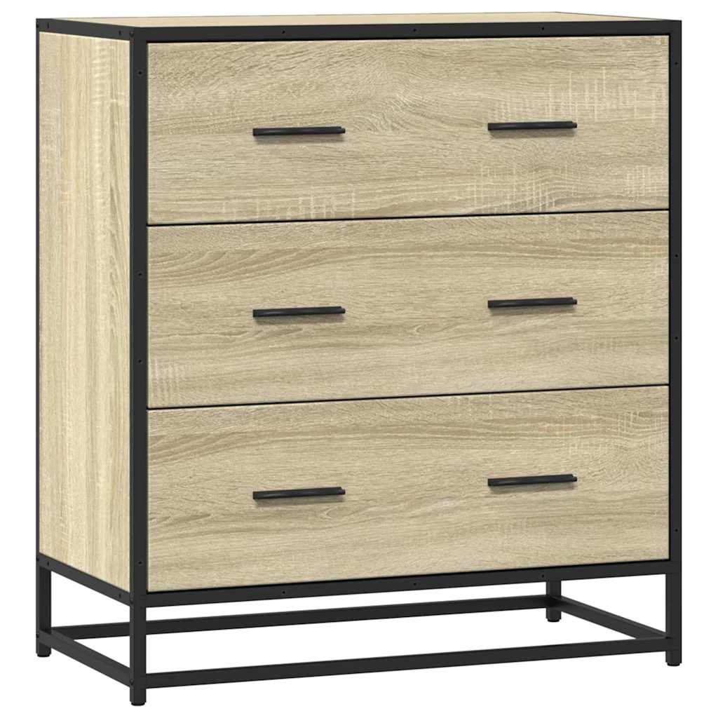 Sideboard 68X35X76 Cm Engineered Wood And Metal