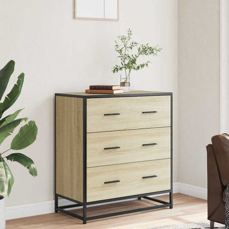 Sideboard 68X35X76 Cm Engineered Wood And Metal