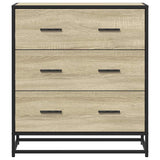 Sideboard 68X35X76 Cm Engineered Wood And Metal