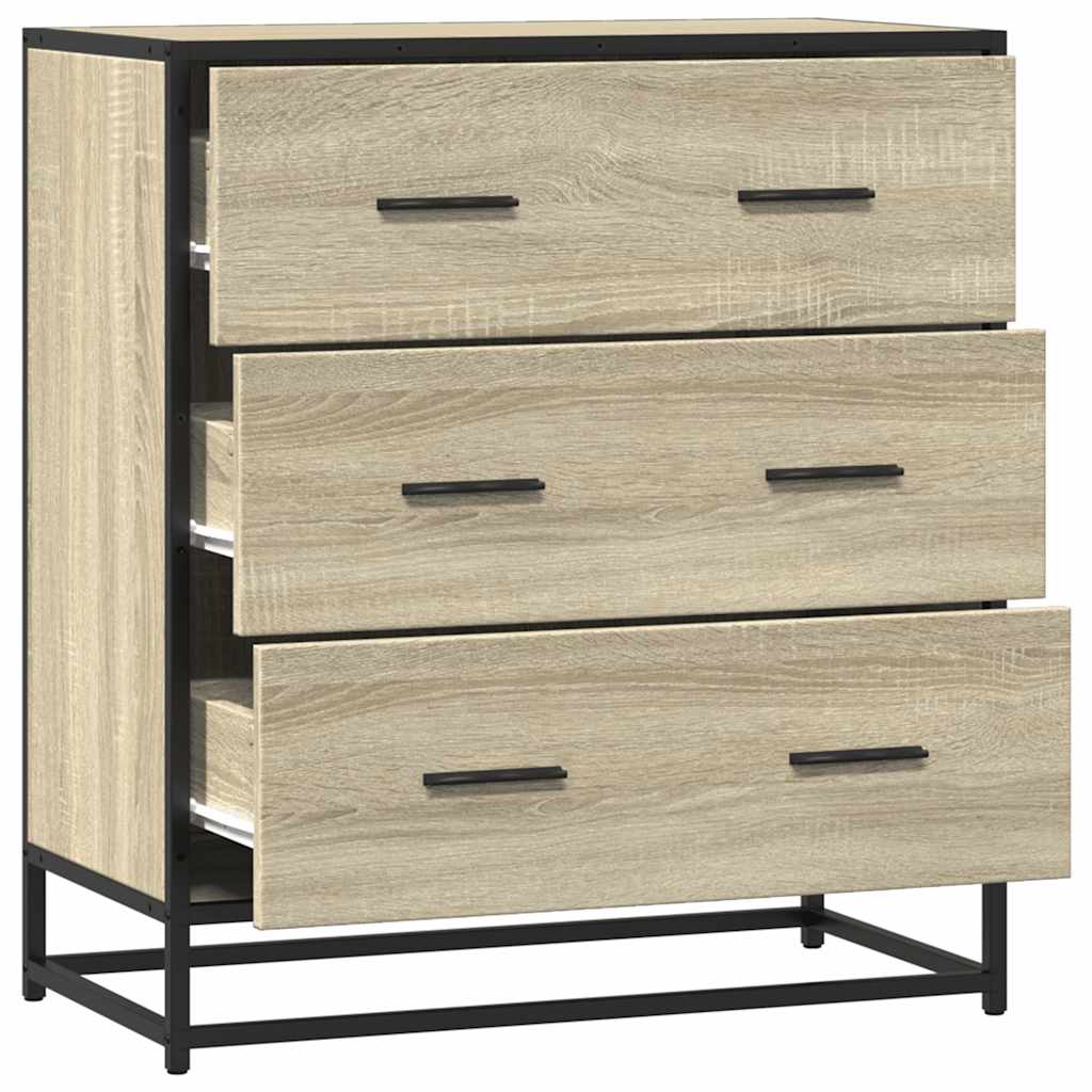 Sideboard 68X35X76 Cm Engineered Wood And Metal