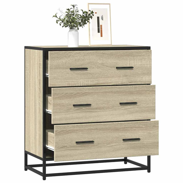 Sideboard 68X35X76 Cm Engineered Wood And Metal