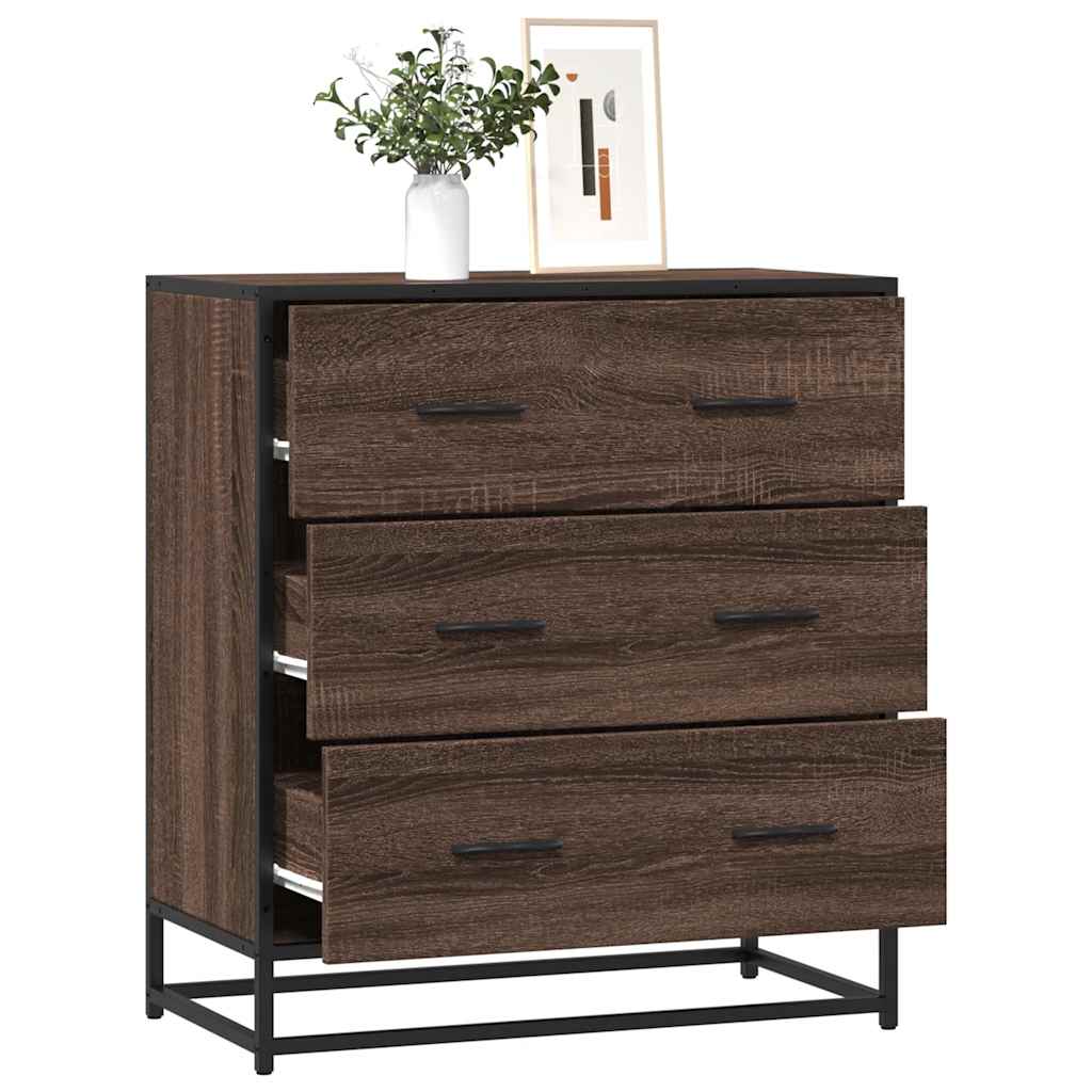 Sideboard 68X35X76 Cm Engineered Wood And Metal