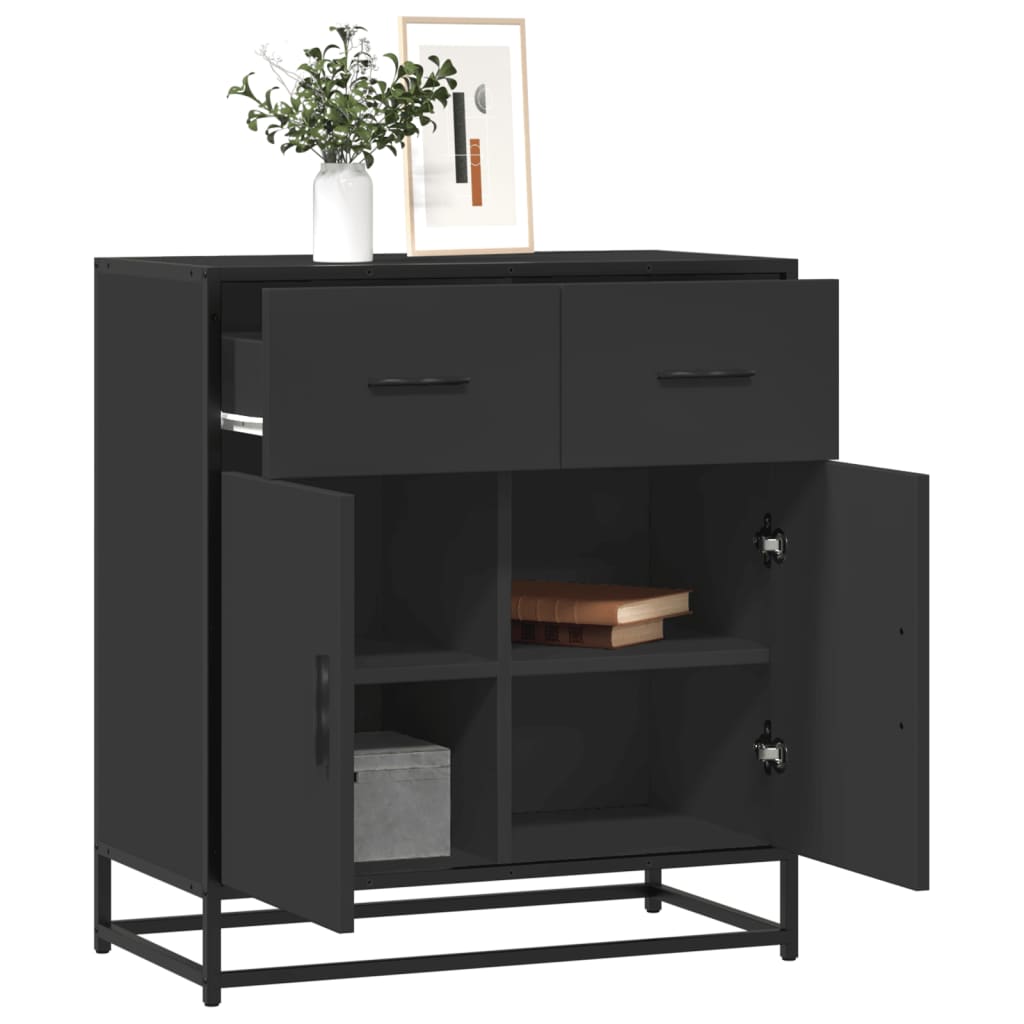 Sideboard 68X35X76 Cm Engineered Wood And Metal