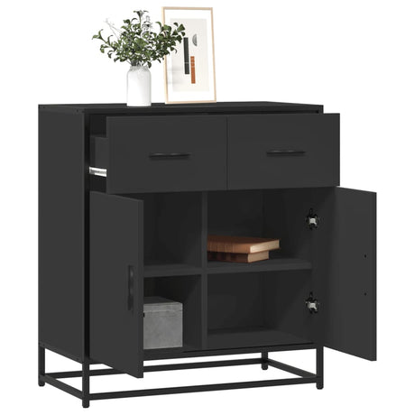 Sideboard 68X35X76 Cm Engineered Wood And Metal