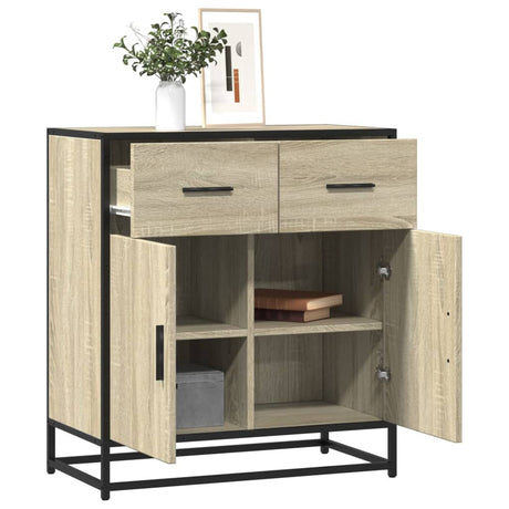 Sideboard 68X35X76 Cm Engineered Wood And Metal