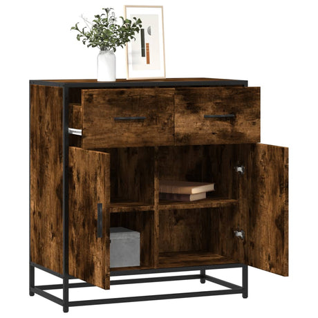 Sideboard 68X35X76 Cm Engineered Wood And Metal
