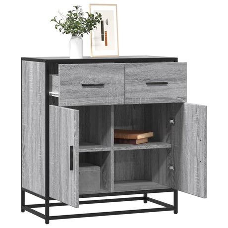 Sideboard 68X35X76 Cm Engineered Wood And Metal