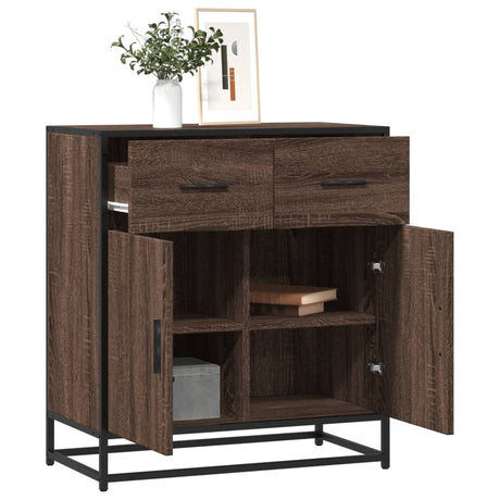 Sideboard 68X35X76 Cm Engineered Wood And Metal