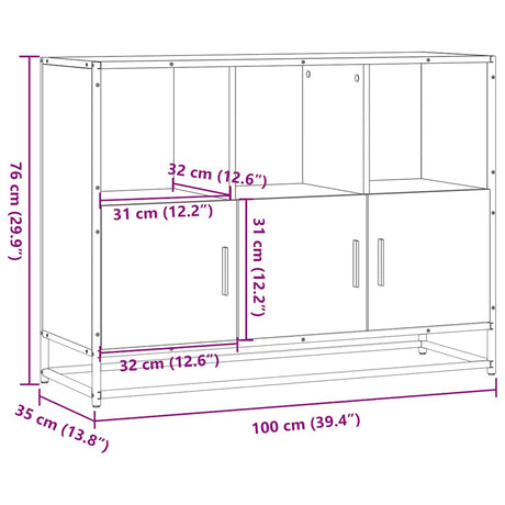 Sideboard 100X35X76 Cm Engineered Wood