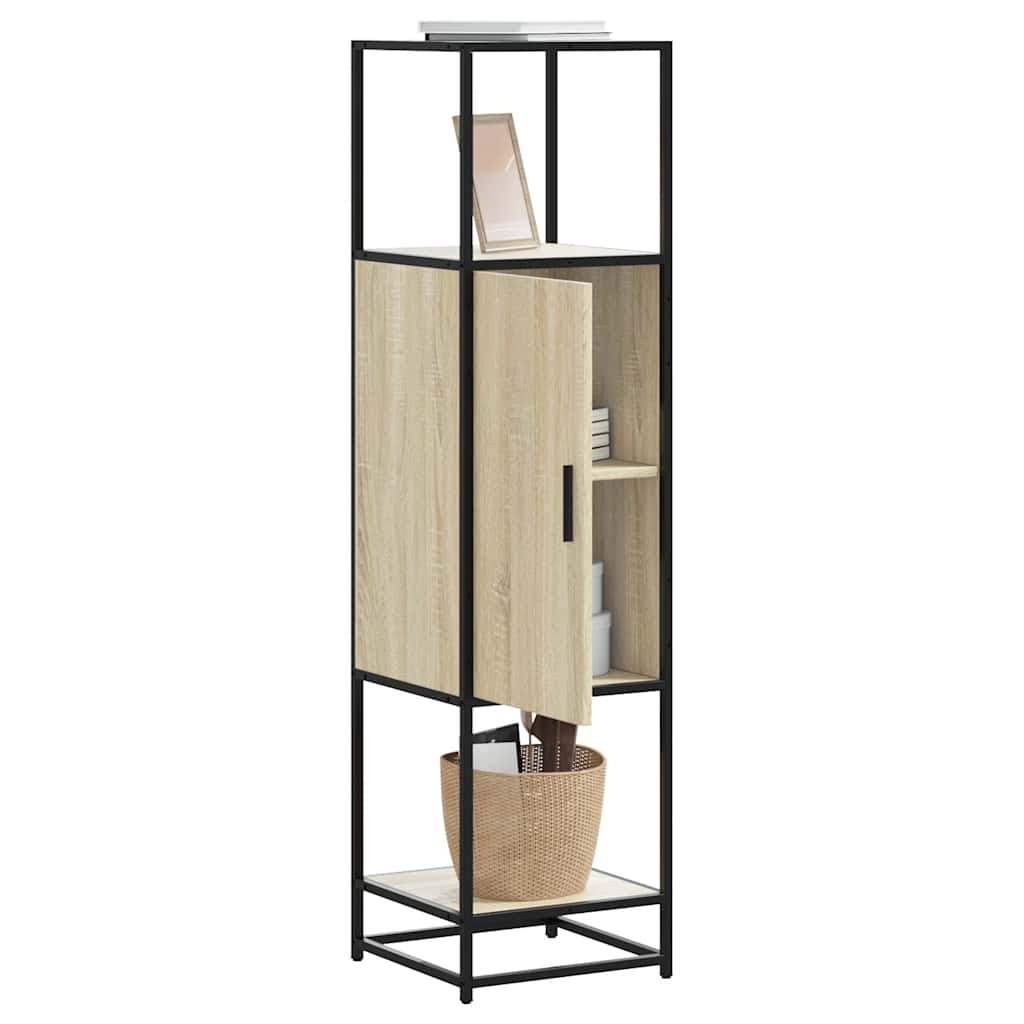 Highboard 35.5X35X139 Cm Engineered Wood And Metal