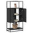Highboard 68X35X139 Cm Engineered Wood And Metal