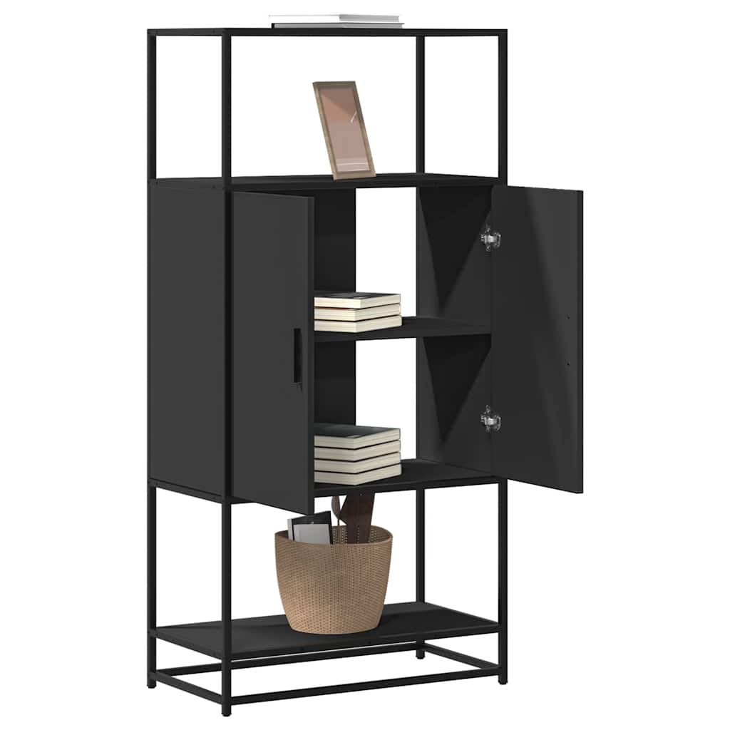 Highboard 68X35X139 Cm Engineered Wood And Metal