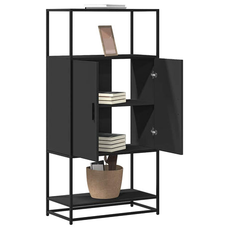 Highboard 68X35X139 Cm Engineered Wood And Metal