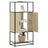 Highboard 68X35X139 Cm Engineered Wood And Metal