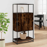 Highboard 68X35X139 Cm Engineered Wood And Metal