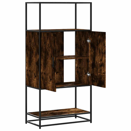 Highboard 68X35X139 Cm Engineered Wood And Metal
