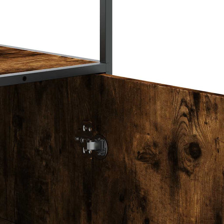 Highboard 68X35X139 Cm Engineered Wood And Metal