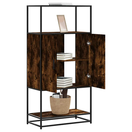 Highboard 68X35X139 Cm Engineered Wood And Metal