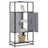Highboard 68X35X139 Cm Engineered Wood And Metal