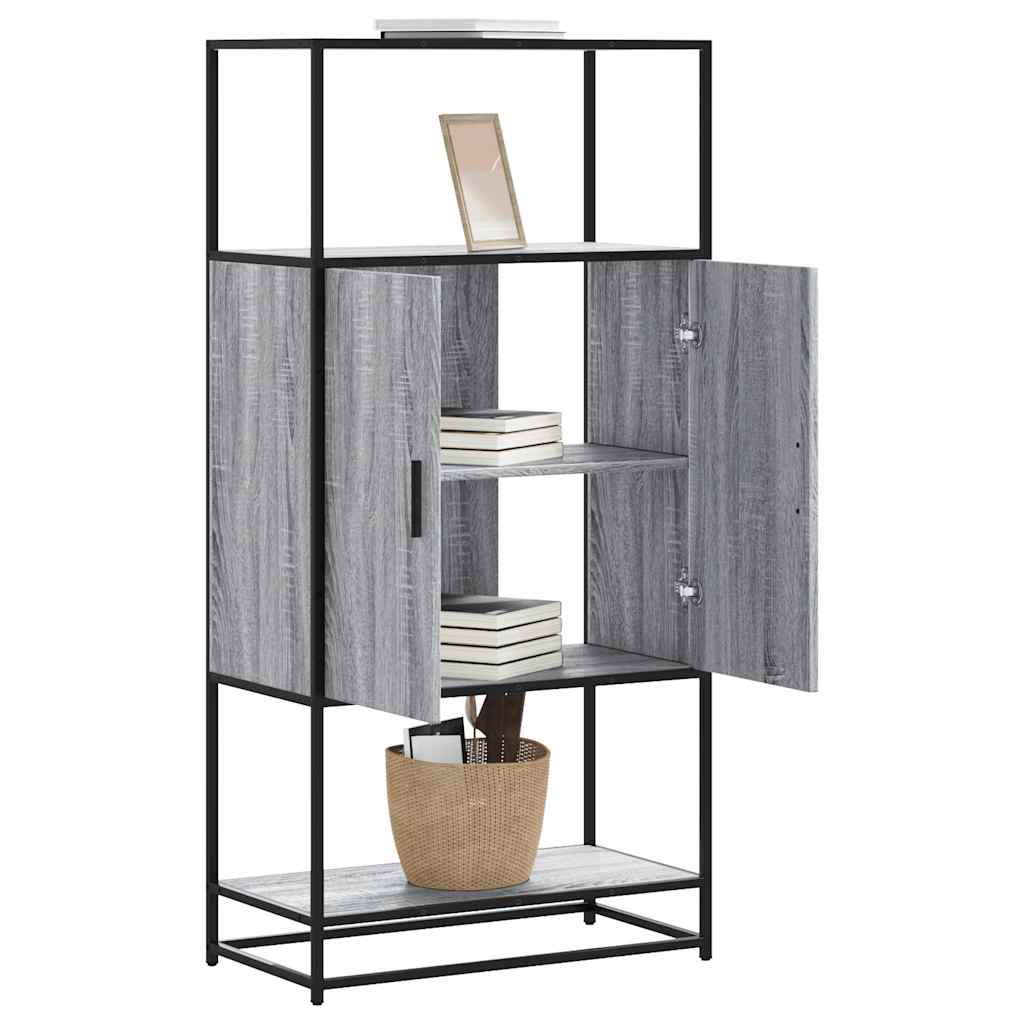 Highboard 68X35X139 Cm Engineered Wood And Metal