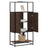Highboard 68X35X139 Cm Engineered Wood And Metal