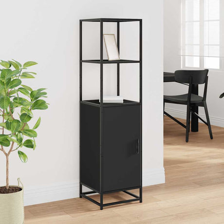 Highboard 35.5X35X139 Cm Engineered Wood And Metal