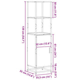 Highboard 35.5X35X139 Cm Engineered Wood And Metal