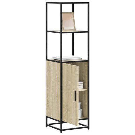 Highboard 35.5X35X139 Cm Engineered Wood And Metal