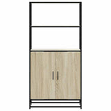 Highboard 68X35X139 Cm Engineered Wood And Metal
