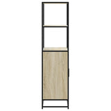 Highboard 68X35X139 Cm Engineered Wood And Metal