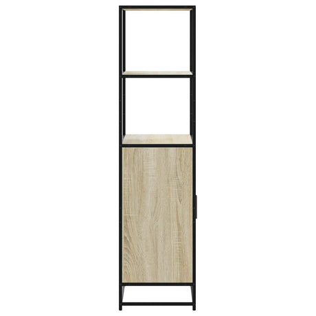 Highboard 68X35X139 Cm Engineered Wood And Metal
