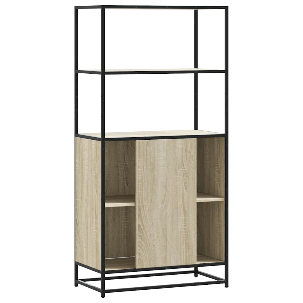 Highboard 68X35X139 Cm Engineered Wood And Metal
