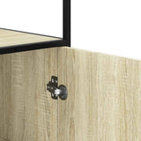 Highboard 68X35X139 Cm Engineered Wood And Metal