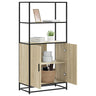 Highboard 68X35X139 Cm Engineered Wood And Metal