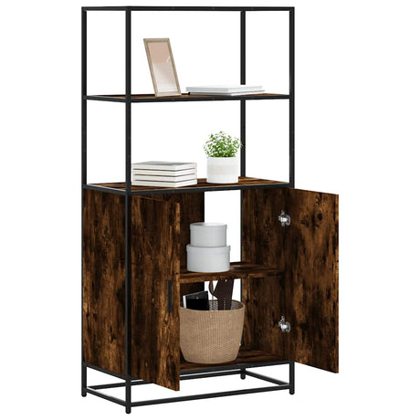 Highboard 68X35X139 Cm Engineered Wood And Metal