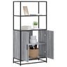 Highboard 68X35X139 Cm Engineered Wood And Metal