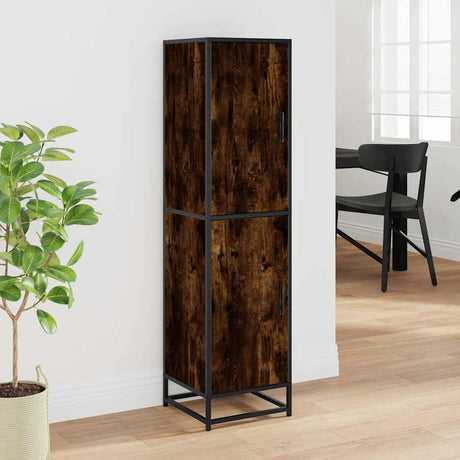 Highboard 35.5X35X139 Cm Engineered Wood And Metal