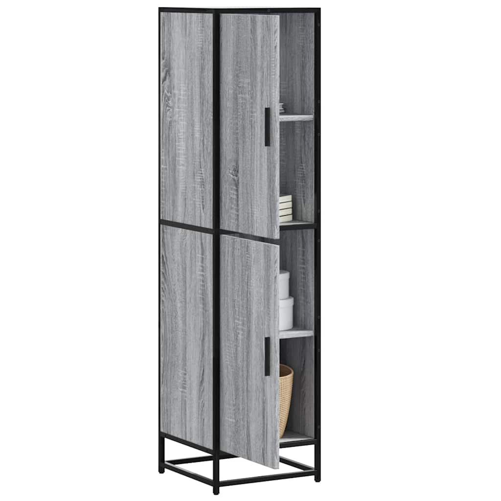 Highboard 35.5X35X139 Cm Engineered Wood And Metal
