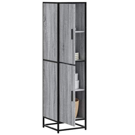 Highboard 35.5X35X139 Cm Engineered Wood And Metal