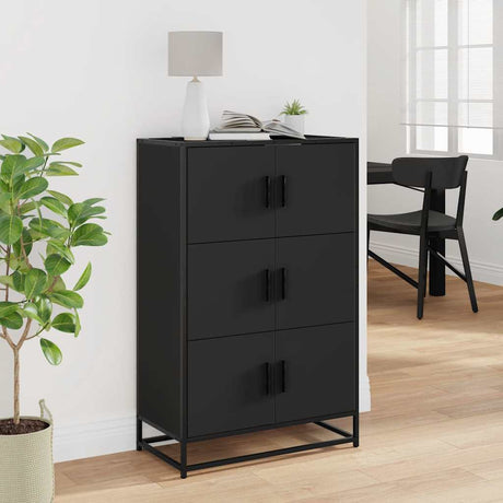 Highboard 68X35X106.5 Cm Engineered Wood And Metal