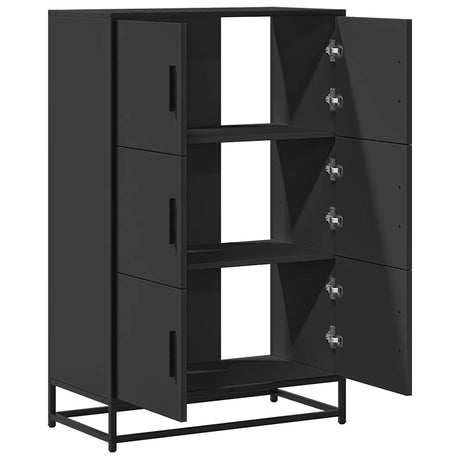 Highboard 68X35X106.5 Cm Engineered Wood And Metal