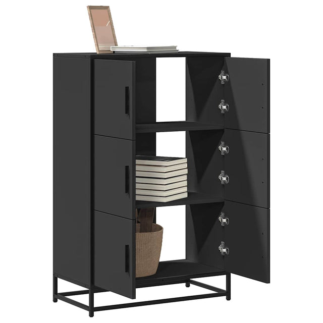 Highboard 68X35X106.5 Cm Engineered Wood And Metal