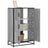 Highboard 68X35X106.5 Cm Engineered Wood And Metal