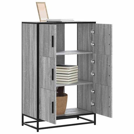Highboard 68X35X106.5 Cm Engineered Wood And Metal