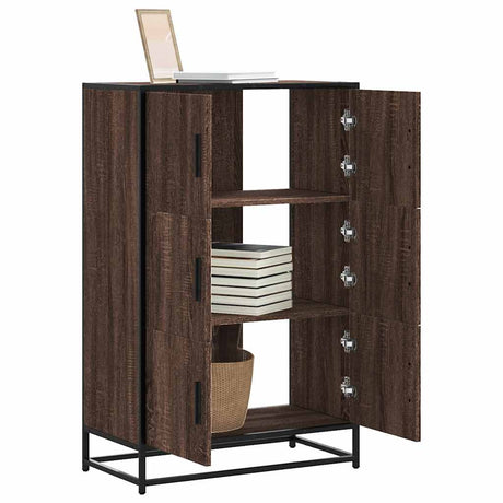 Highboard 68X35X106.5 Cm Engineered Wood And Metal
