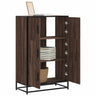 Highboard 68X35X106.5 Cm Engineered Wood And Metal
