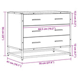 Drawer Cabinet 70X41X56 Cm Engineered Wood