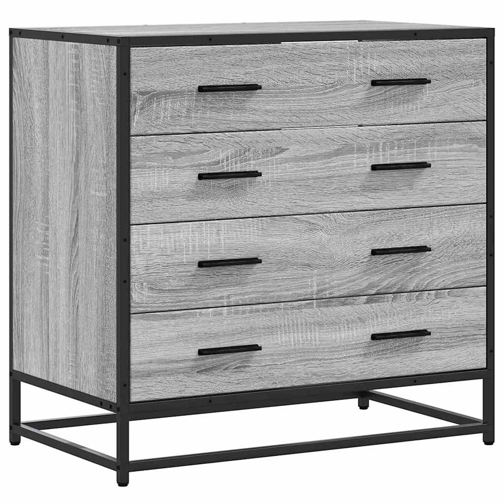Drawer Cabinet Grey Sonoma 70x41x70 cm Engineered Wood